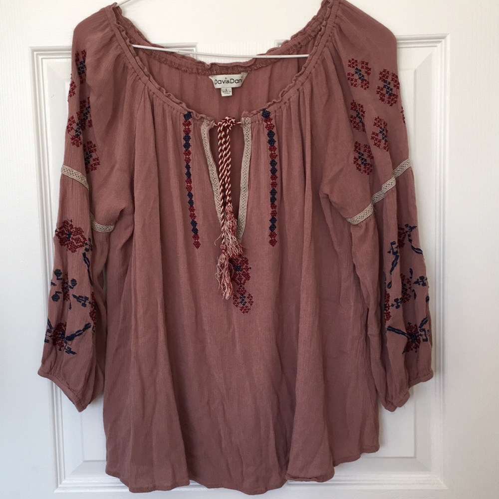 Davi&Dani blush pink blouse